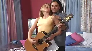 <b>This classic scene from the 18eighteen.com vault was originally featured in the movie <i>18eighteen Xtra 3</i>.</b> <br> <br> Girls are real suckers for musicians, especially long-haired ones. So